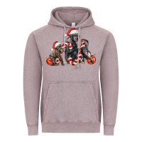 Vintage Zinc christmas chimpanzee and gorilla Vintage Hoodie - LillyAllenDesigns