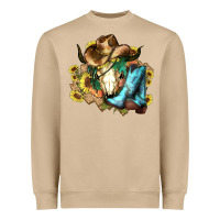 Mushroom Cow skull Cowboy boots hats sunflowers Heavyweight Sweatshirt - HowdyJamesFarm