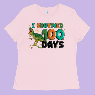 I Survived 100 Days Ladies Tee Designed By Maliassmallbusiness