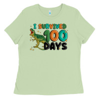 Matcha i survived 100 days Ladies Tee - MaliasSmallBusiness