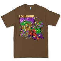 Cacao mardi gras louisiana map Premium Tee - MaliasSmallBusiness