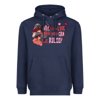 Navy sloth why fall in love when you can fall asleep Heavyweight Hoodie - FaDigitalArtStudio