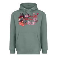 Sage sloth why fall in love when you can fall asleep Heavyweight Hoodie - FaDigitalArtStudio