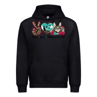 Black peace love maine coon cat Urban Hoodie - LillyAllenDesigns