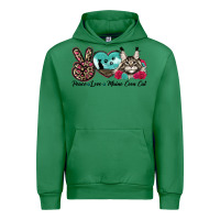 Emerald peace love maine coon cat Urban Hoodie - LillyAllenDesigns