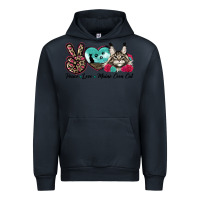 Navy peace love maine coon cat Urban Hoodie - LillyAllenDesigns