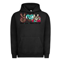 Pigment Black peace love maine coon cat Urban Hoodie - LillyAllenDesigns