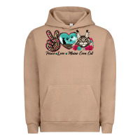 Pigment Burro peace love maine coon cat Urban Hoodie - LillyAllenDesigns