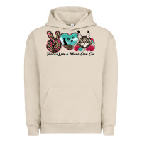 Pigment French Oak peace love maine coon cat Urban Hoodie - LillyAllenDesigns
