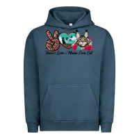 Pigment Midnight Navy peace love maine coon cat Urban Hoodie - LillyAllenDesigns