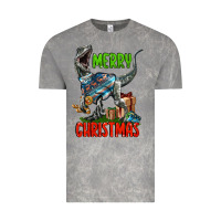 Cloud Rock merry christmas velociraptor Vintage Tee - LillyAllenDesigns