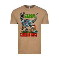 Vintage Coffee merry christmas velociraptor Vintage Tee - LillyAllenDesigns