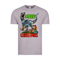 Vintage Zinc merry christmas velociraptor Vintage Tee - LillyAllenDesigns