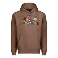 Chestnut Xoxo Valentine skulls Valentine's Day Premium Hoodie - FaDigitalArtStudio