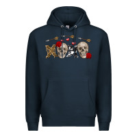 Navy Xoxo Valentine skulls Valentine's Day Premium Hoodie - FaDigitalArtStudio