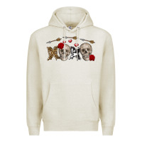 Oatmeal Heather Xoxo Valentine skulls Valentine's Day Premium Hoodie - FaDigitalArtStudio