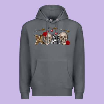 Xoxo Valentine Skulls Valentine's Day Premium Hoodie Designed By Fadigitalartstudio