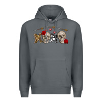 Rock Xoxo Valentine skulls Valentine's Day Premium Hoodie - FaDigitalArtStudio