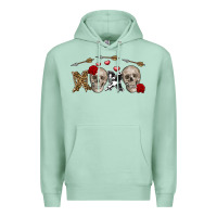 Seafoam Xoxo Valentine skulls Valentine's Day Premium Hoodie - FaDigitalArtStudio