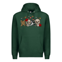 Sports Green Xoxo Valentine skulls Valentine's Day Premium Hoodie - FaDigitalArtStudio