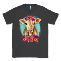Smoke Floral Cow Classic Tee - RanaPortraitStore