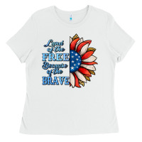White patriotic sunflower no background Ladies Tee - Jasminsmagicworld