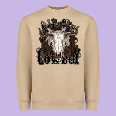 Simmer Down Cowboy Heavyweight Sweatshirt Designed By Howdyjamesfarm
