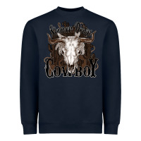 Navy Simmer down Cowboy Heavyweight Sweatshirt - HowdyJamesFarm