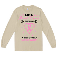 Mushroom I am a Breast Cancer Survivor What is Your Superpower Long Sleeve Tee - Bettercallsaul