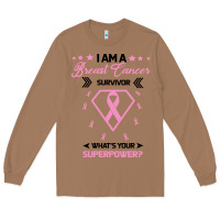 Toasted Coconut I am a Breast Cancer Survivor What is Your Superpower Long Sleeve Tee - Bettercallsaul
