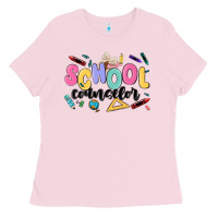 Bubblegum Pink school counselor Ladies Tee - MaliasSmallBusiness