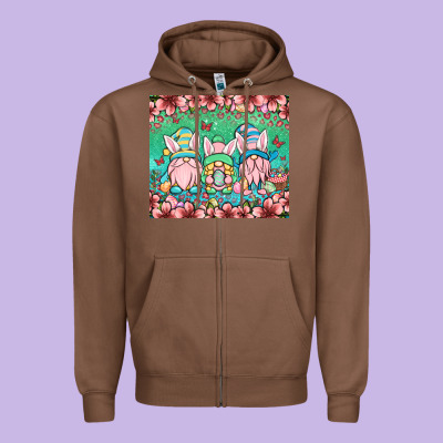 Easter Gnomes Zipper Hoodie Designed By Oliviacreatesart