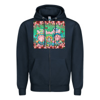 Navy Easter gnomes Zipper Hoodie - OliviaCreatesArt