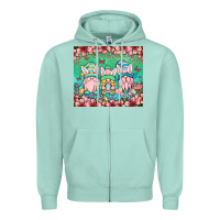 Seafoam Easter gnomes Zipper Hoodie - OliviaCreatesArt