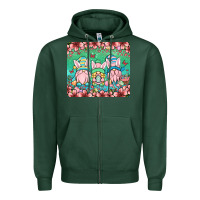 Sports Green Easter gnomes Zipper Hoodie - OliviaCreatesArt