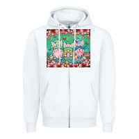 White Easter gnomes Zipper Hoodie - OliviaCreatesArt