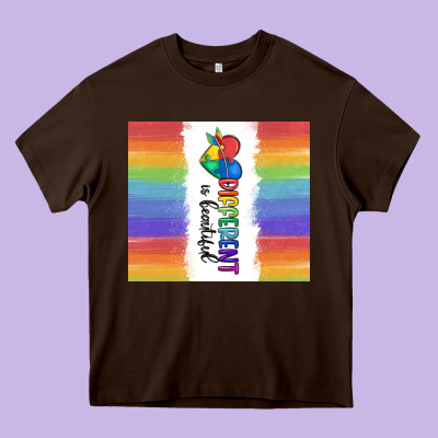 Different Is Beautiful Heavy Core Tee Designed By Maliassmallbusiness