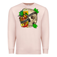 Pale Pink skull crawfish season Premium Sweatshirt - FaDigitalArtStudio