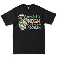 Black somebodys high maintenance problem Premium Tee - MaliasSmallBusiness