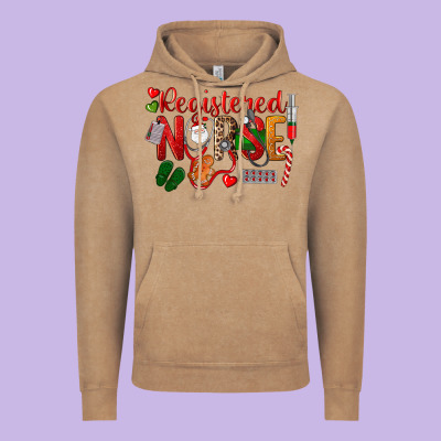 Registered Nurse Christmas Vintage Hoodie Designed By Lillyallendesigns