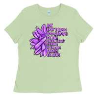 Matcha purple pancreatic cancer sunflower and cancer ribb Ladies Tee - MaliasSmallBusiness