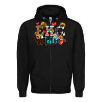 Black ekg tech Zipper Hoodie - OliviaCreatesArt