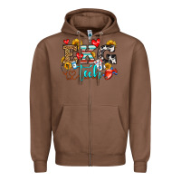 Chestnut ekg tech Zipper Hoodie - OliviaCreatesArt