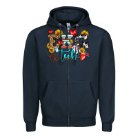 Navy ekg tech Zipper Hoodie - OliviaCreatesArt