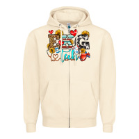 Sandshell ekg tech Zipper Hoodie - OliviaCreatesArt