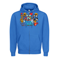 True Royal ekg tech Zipper Hoodie - OliviaCreatesArt
