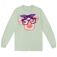 Matcha pig with bandana Long Sleeve Tee - RanaPortraitStore