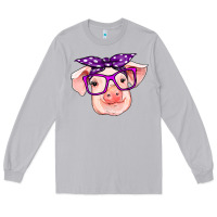 Moon Dust pig with bandana Long Sleeve Tee - RanaPortraitStore