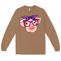 Toasted Coconut pig with bandana Long Sleeve Tee - RanaPortraitStore