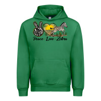 Emerald peace love zebra Urban Hoodie - LillyAllenDesigns